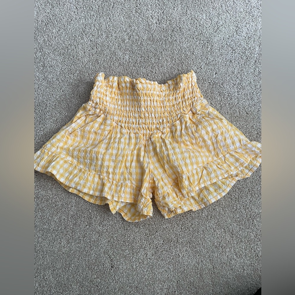 Sincerely Jules Yellow Gingham Women's Shorts
